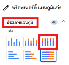 ประเภทแผนภูมิสำหรับกราฟแท่งที่ 3