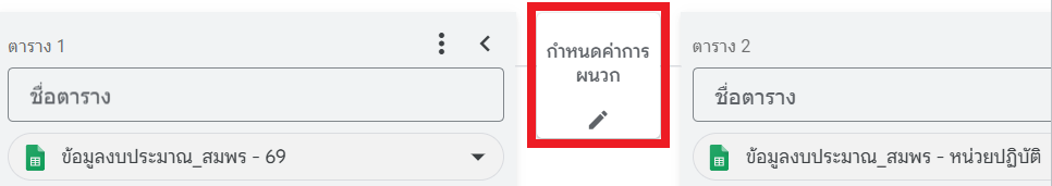 กำหนดค่าการผนวก